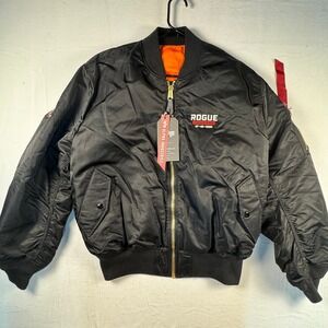 SUPER RARE Alpha Industries MA-1 Flight Jacket Rogue Company Black Bomber XL NWT